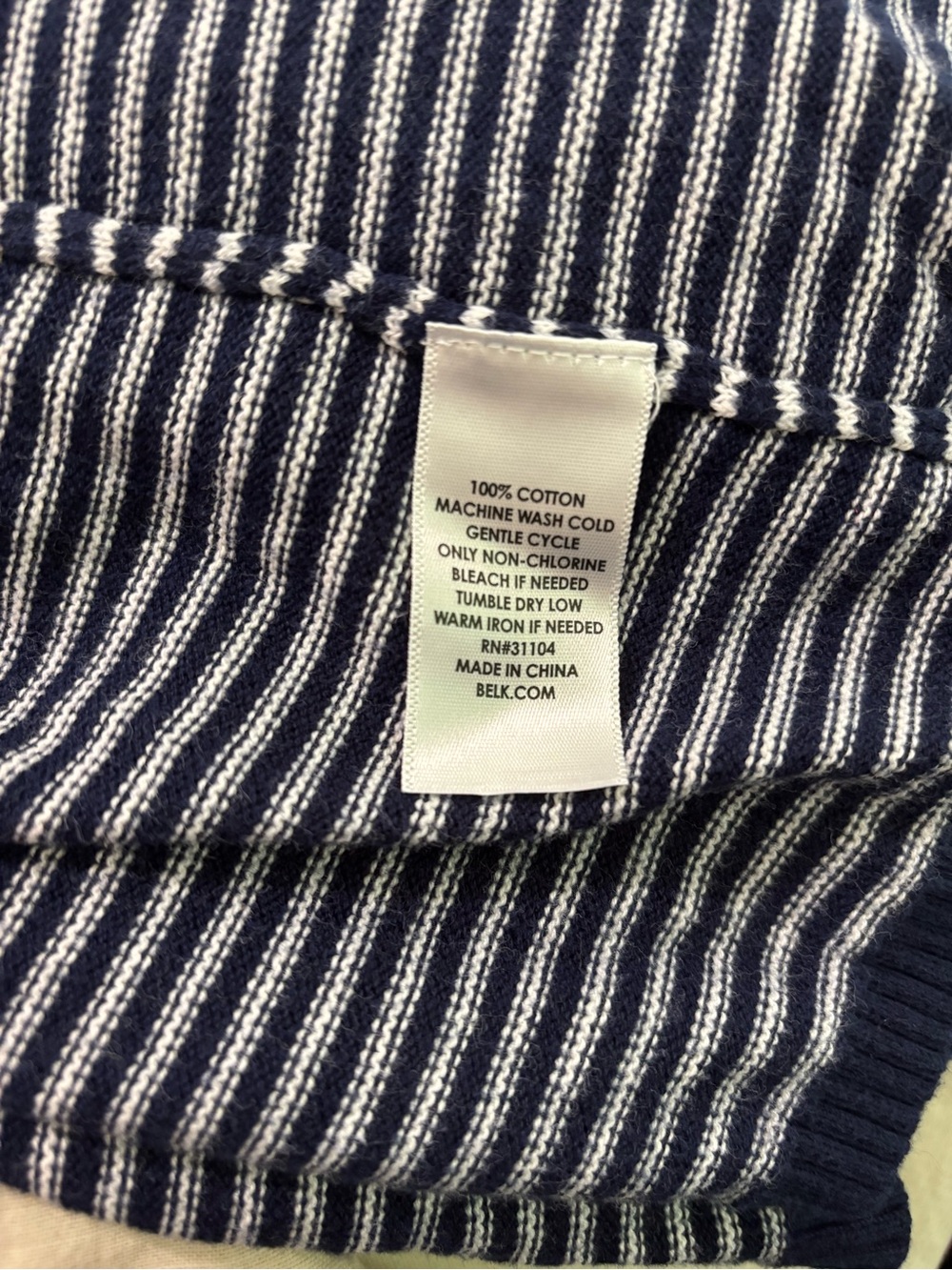 🔥5 for $25🔥 Kim Rogers Plus Size Blue Striped Open Front Knit Cardigan Sweater - Picture 6 of 8